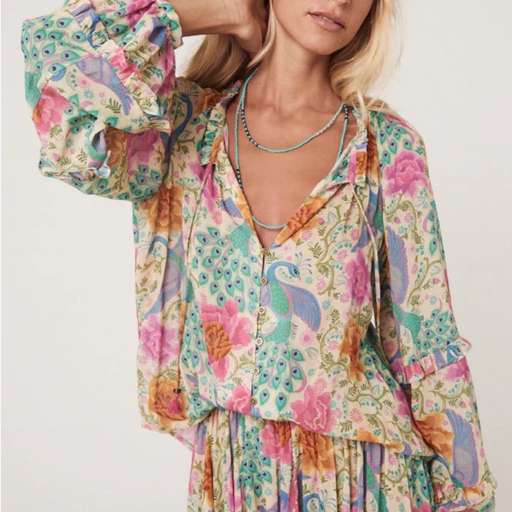 Spell long sleeve Boheme blouse Sz small NEW!